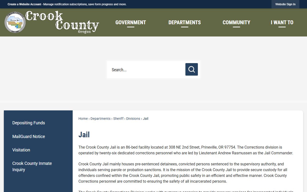 Crook County Court Clerk records and Justice Center public safety offices