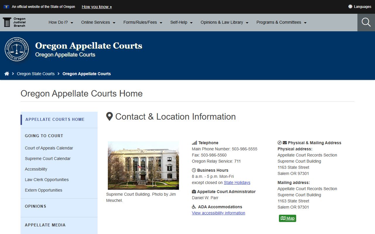Crook County court dockets Oregon appellate courts records page