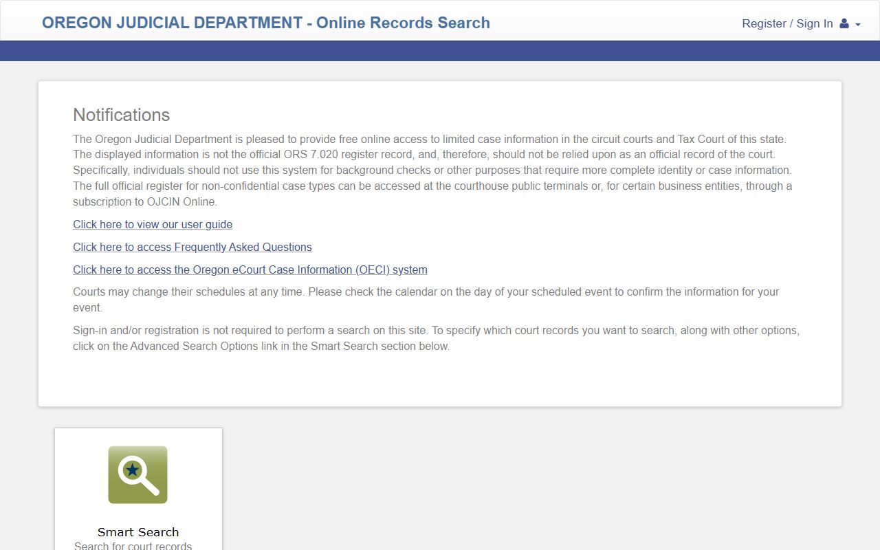 Crook County court records Oregon free online records portal