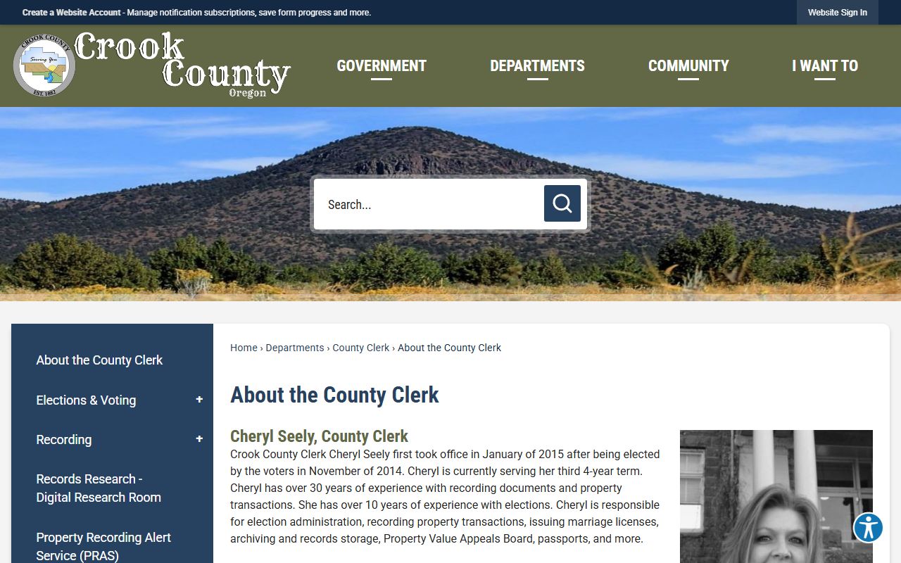 Crook County marriage and divorce records County Clerk duties