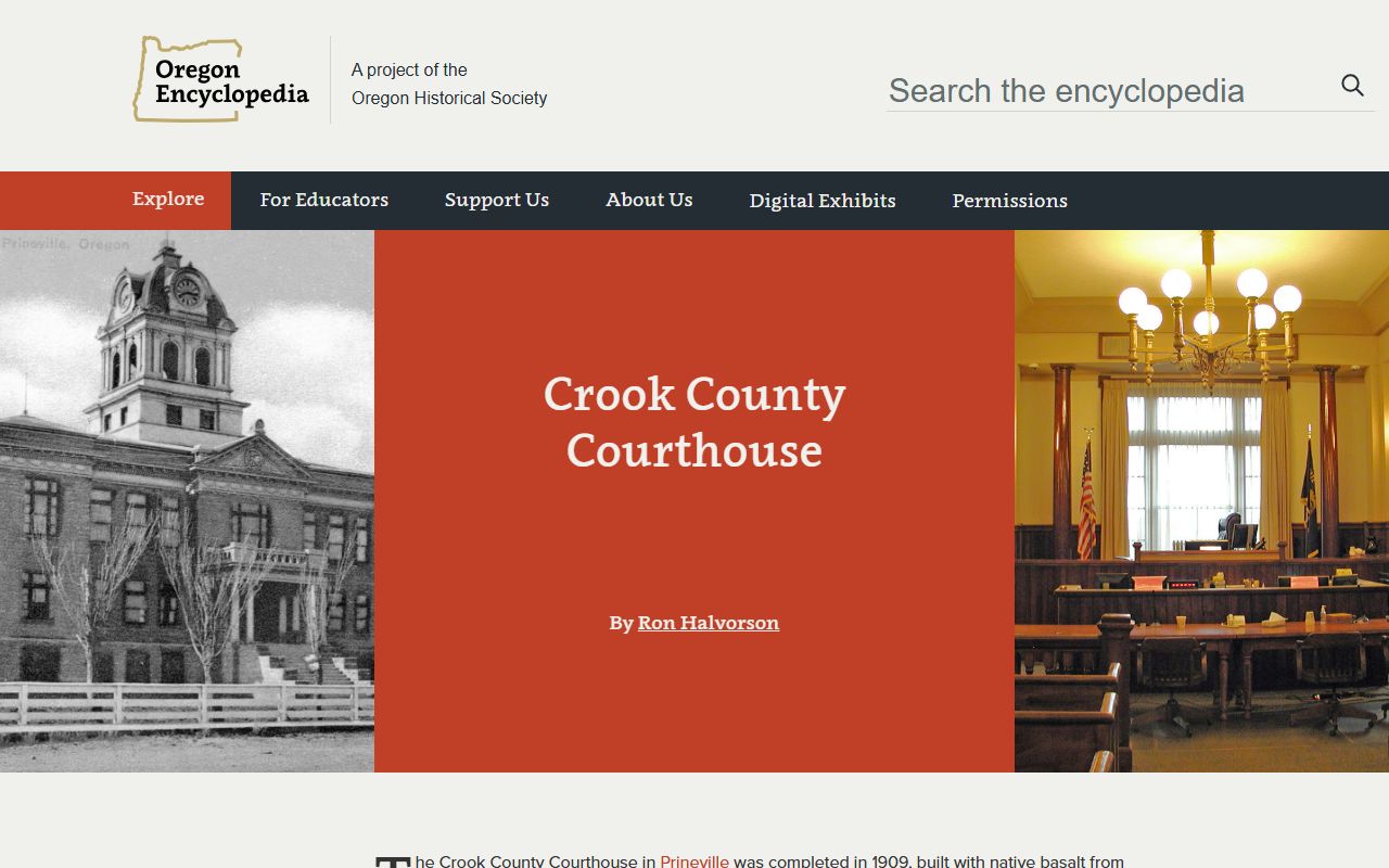 Crook County probate records courthouse history