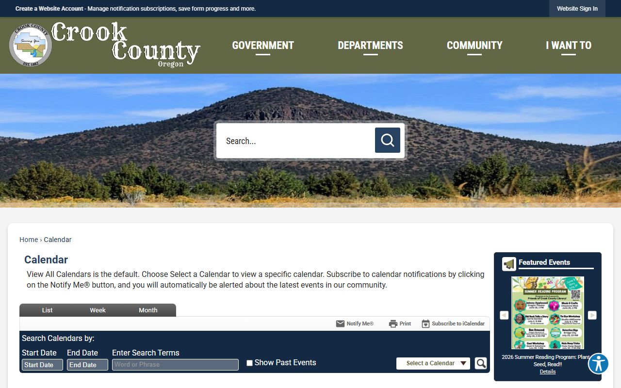 Crook County warrant records public safety source